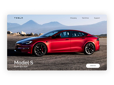 Tesla Model S Landing Page figma landing page uiux user experience user interface web design