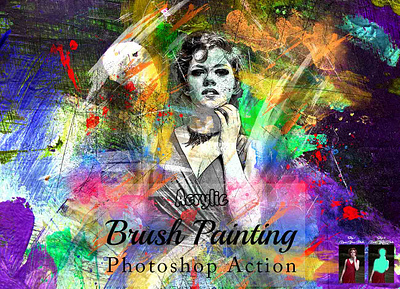 Acrylic Brush Painting Photoshop Action photoshop