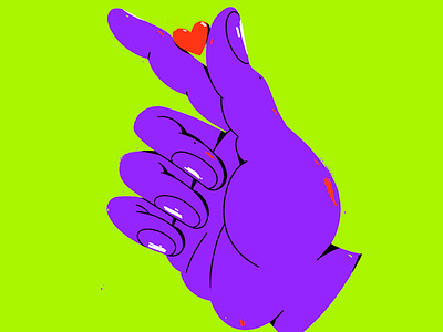 Love 2d art cartoon design emoji funny gesture hand heart illustration love
