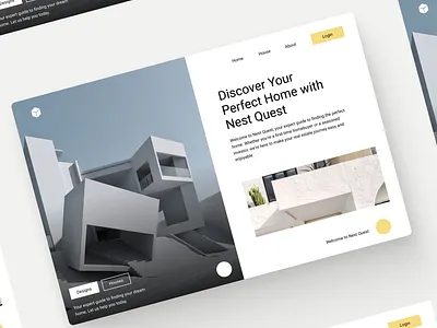 Nest Quest figma house website design photoshop real estate ui ux web design website