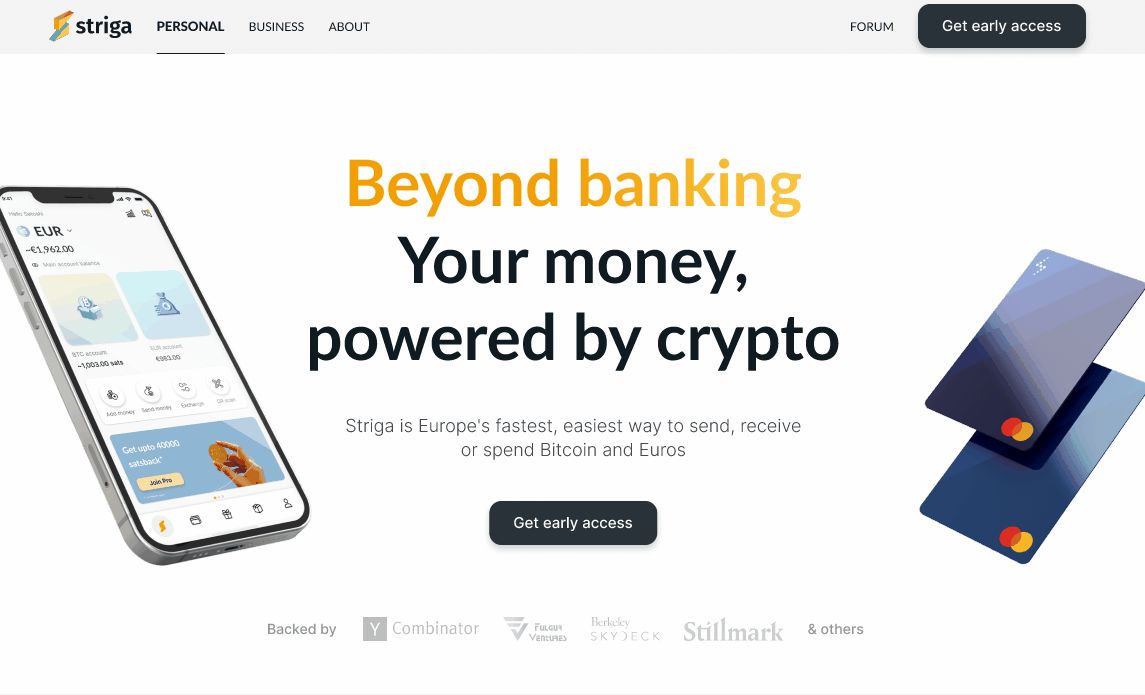 Crypto banking B2C website