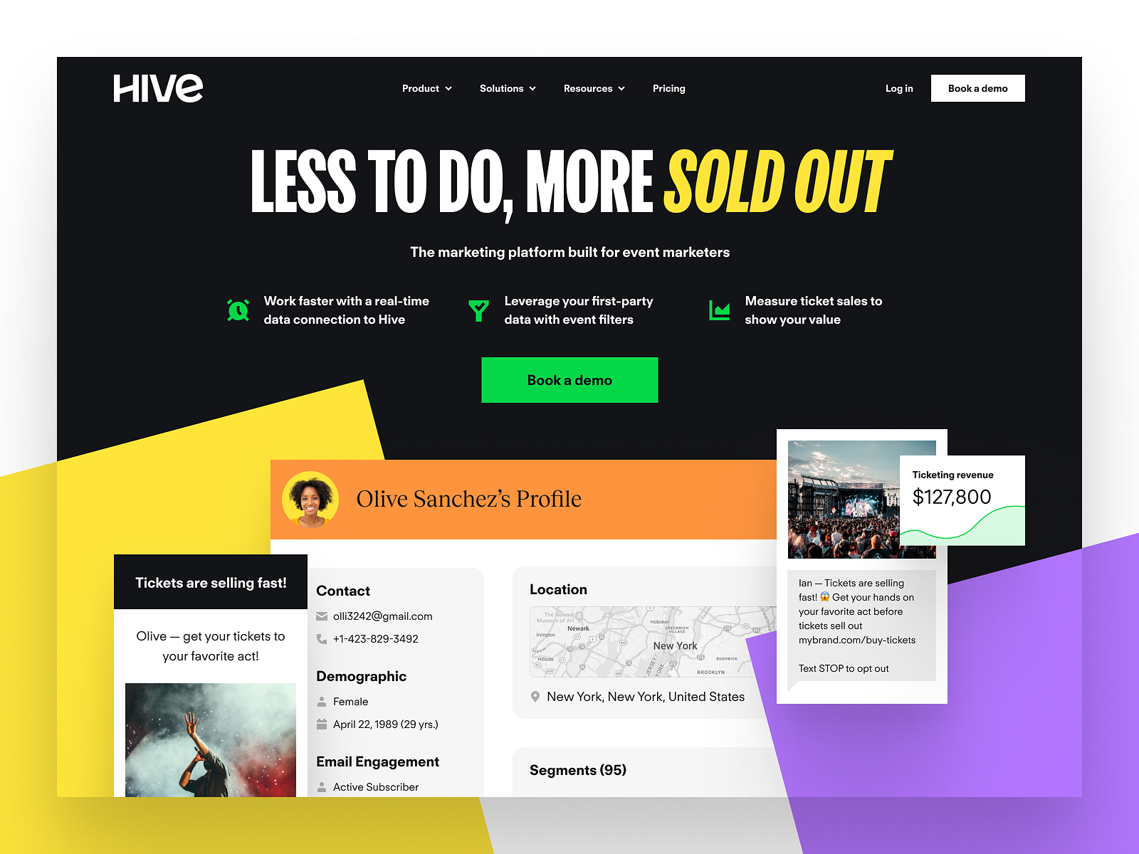 Hive Website by Kyle Anthony Miller for Brass Hands on Dribbble