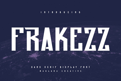 Frakezz Sans Serif Display Font animation branding font fonts graphic design logo maulana creative nostalgic sans font sans serif