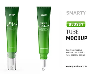 Glossy Cosmetic Tube Mockup beauty care care beauty cosmetics design glossy glossy cosmetic tube mockup mockup mockup design packaging tube
