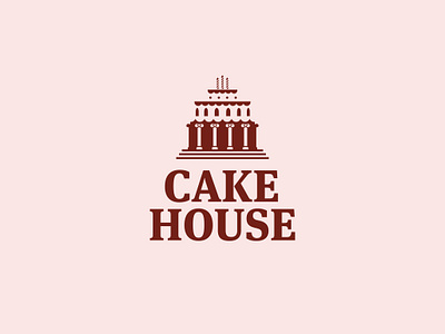 Cake House Logo branding design graphic design illustration logo minimal typography vector