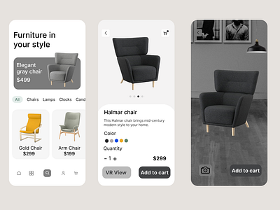 FurniShop app appconcept figma furniture ikea prototyping ui wireframing