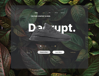 Adidas Shoe Landing Page design graphic design illustrsation shoe ui ux website website design