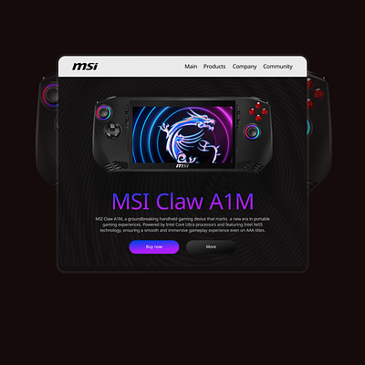 Msi Claw- A1M Concept branding ui