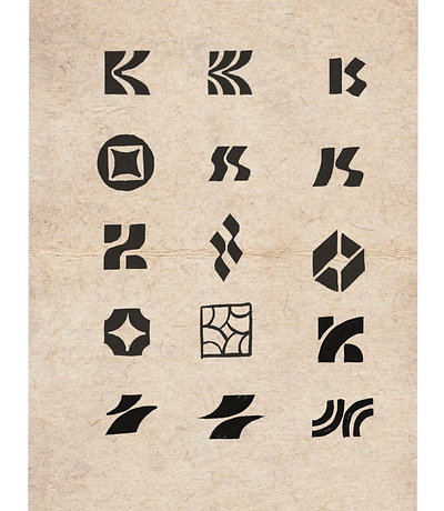 K marks concept k letter logo logotype mark trade vintage