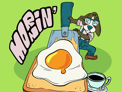 Mornin' breakfast character design food illustration mascot