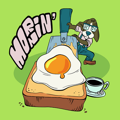Mornin' breakfast character design food illustration mascot
