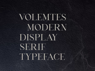Modern display serif font serif type design typography