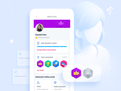 Serasa - Minha conta | Perfil interface mobile ui uiux user experience ux