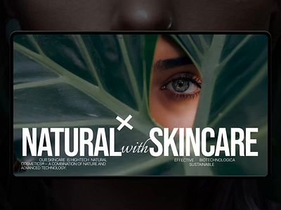 E-COMMERCE. NATURAL SKINCARE animation design ui ux web