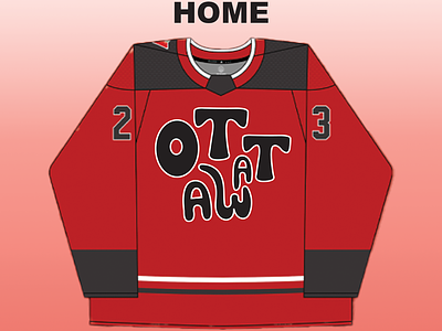 PWHL Ottawa Jersey design graphic design hockey illustration illustrations illustrator jersey merchandise merchandise design pwhl womens hockey