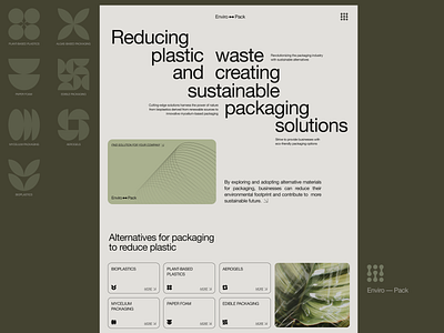 Sustainable packaging website design eco graphic design grid illustration logo minimalist packaging sustainability packaging eco ui ux web website