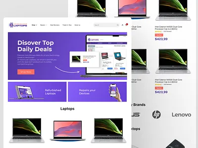 Vancouver Laptops commerce computer e commerce figma landingpage laptop website local website tech website ui ux web design