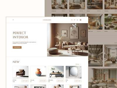 Home Goods Store | HOMELAND | E-commerce | UX/UI Design #1 animation design e commerce ecommerce figma homepage ui ui design uiux ux ux design webdesign