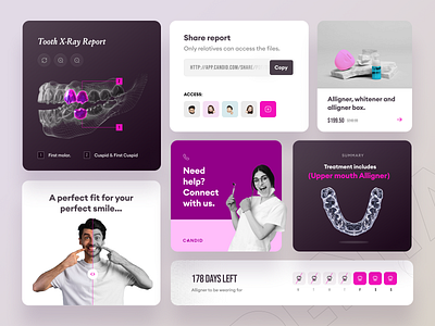 Dental (Alligner) App UI alligner app branding candid components dental dental app design dezy doctor app healthcare ios landing page medical minimal patient toothsi ui ux web