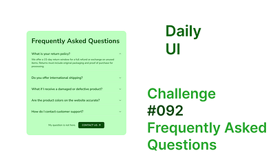 Daily UI Day 092, FAQ app branding design graphic design ui ux