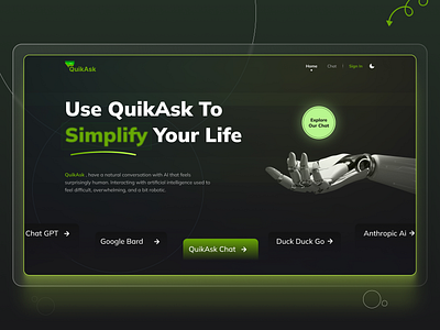 QuikAsk - Design (Concept) chatwithai figmadesigns ui userexperience