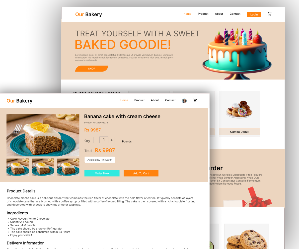 Ecommerce Bakery Website by Suresh Dangol on Dribbble