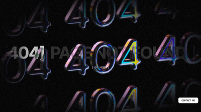 404 3D Error Page for Personal Portfolio 3d animation branding motion graphics portfolio ui