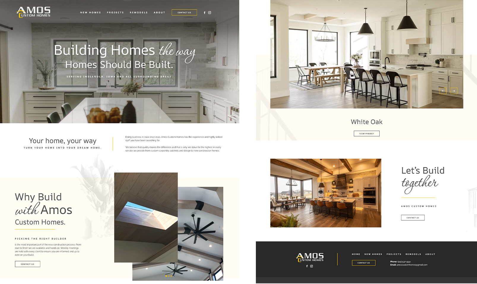 Custom Home Builder Website Design & Development carpentry construction construction website custom construction custom home home builder home improvements home remodel home website interior design interior design website iowa iowa web design iowa website luxury modern design modern home modern house modern website