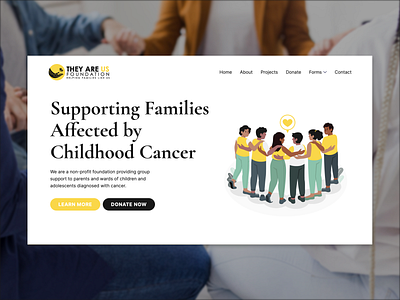 They Are Us Foundation - Nonprofit org. Landing page cancer charity design figma freelance jamaica nonprofit online presence organization web development webdesign webflow website