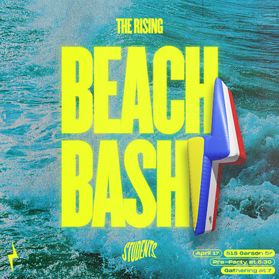 The Rising | Beach Bash | Passion Students art design event branding graphic design social media social media design social media post