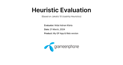 Heuristic Evaluation of My GP App & Website grameenphone heuristic evaluation my gp