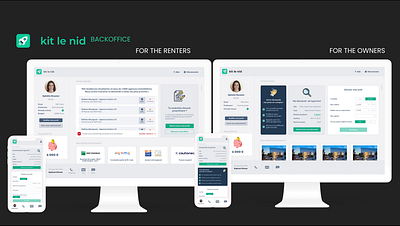 Kit le nid, the real estate service for students buyers. backoffice landingpage leanux productdesign startupstudio ui ux