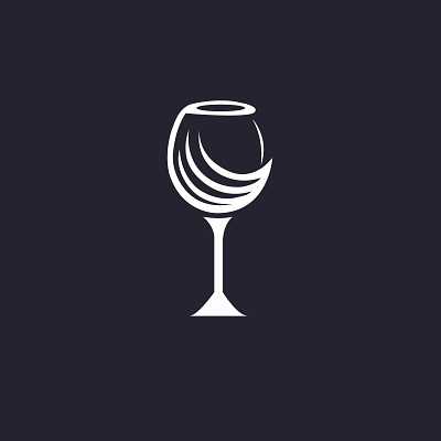 Glass of Wine branding design glass of wine graphic design illustration logo minimalist vector