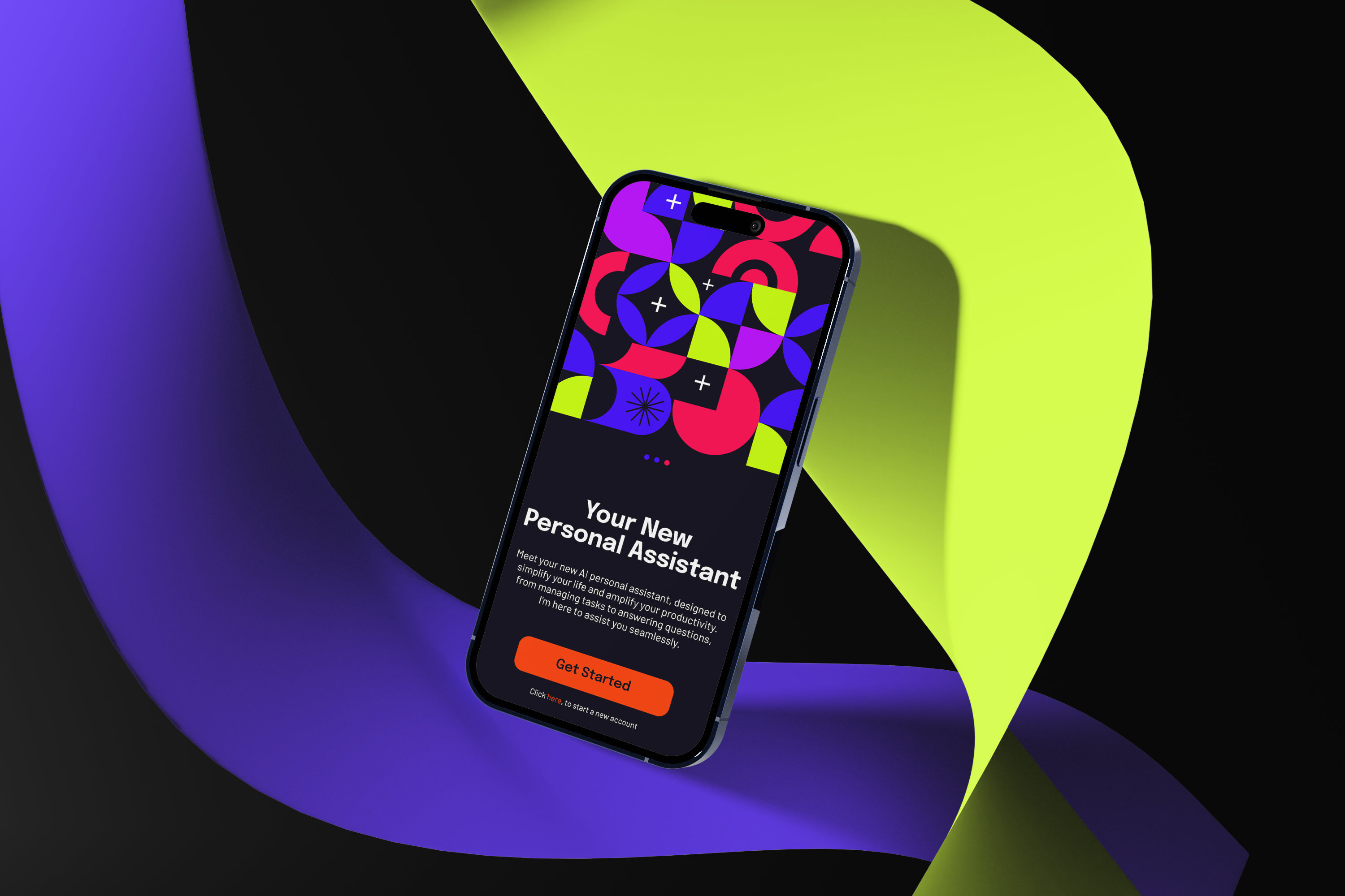 AI Personal Assistant App abstract abstract design ai ai bot ai bot app ai chatbot ai chatbot app app design artificial intelligent chatbot design figma geometric shape graphic design illustration personal assistant ui uiux ux web design
