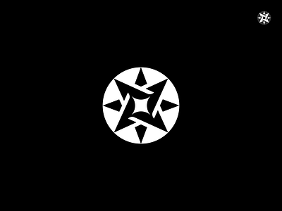 Compass + Spark_ Abstract logo design, minimal abstract black compass design logo minimal sharp spark star vector white