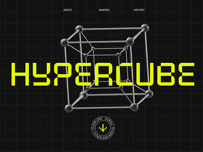 Hypercube - design concept 3d animation design hypercube mathematic pixel style pixels style ui uiux design ux uxui design web web design
