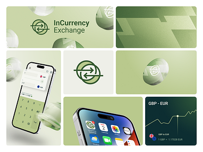 InCurrencyExchange Branding app branding graphic design logo