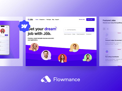 👔 Jöb - the Job Portal Webflow website template agency template branding design template ui webflow webflow template webflowtemplate websitedesign