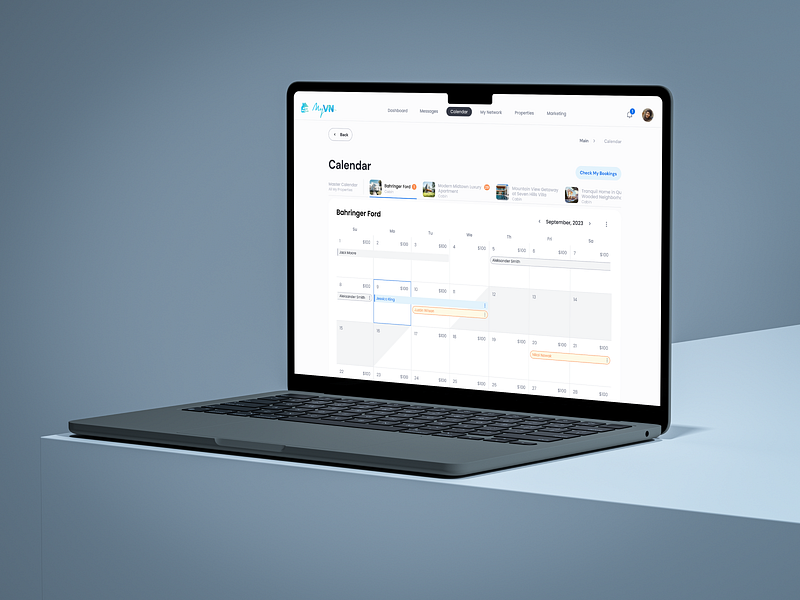 MyVN | Calendar booking calendar figma saas ui webapp