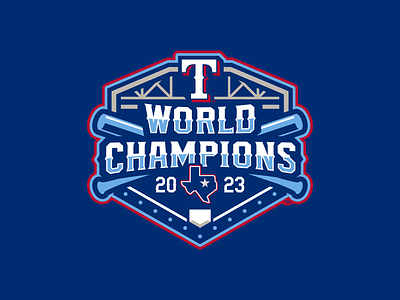 Official Non-MLB Partners 2023 Champions Mark baseball branding graphic design logo mlb sports texas rangers typography vector world champions
