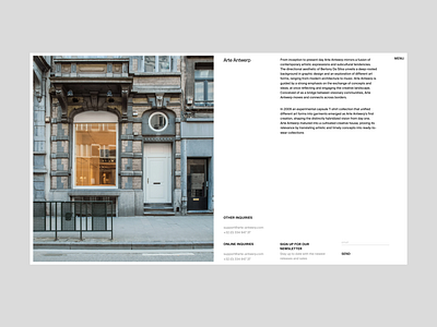 About minimal web concept of the Arte online store about design e commerce minimal typogaphy ui ux design web deisgn