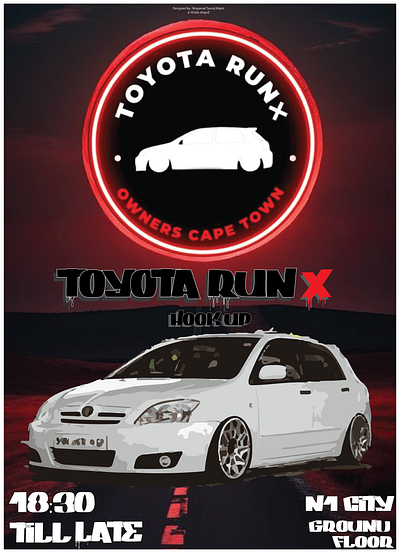 Promotional Event - Toyota Run X Owners Cape Town - April 2024 branding graphic design promo event social media post