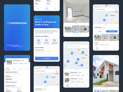 Rent-to-Own App (More screens) apartment app design exploration graphic design house maps mobile rent ui ux