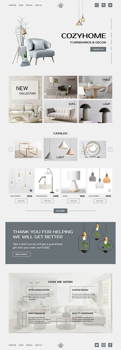 Furniture online store concept logo графический дизайн дизайн целевая страница