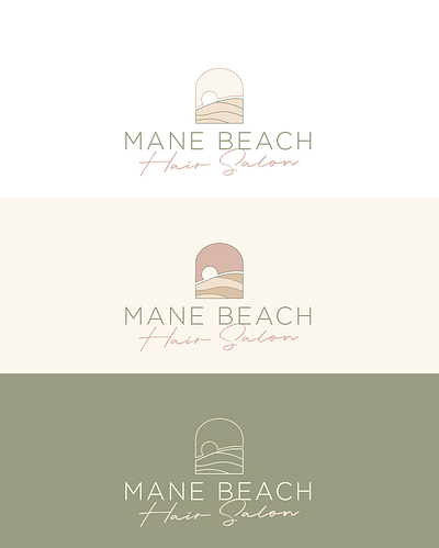 Mane Beach Logo beach branding clothing fashion graphic design logo pastel