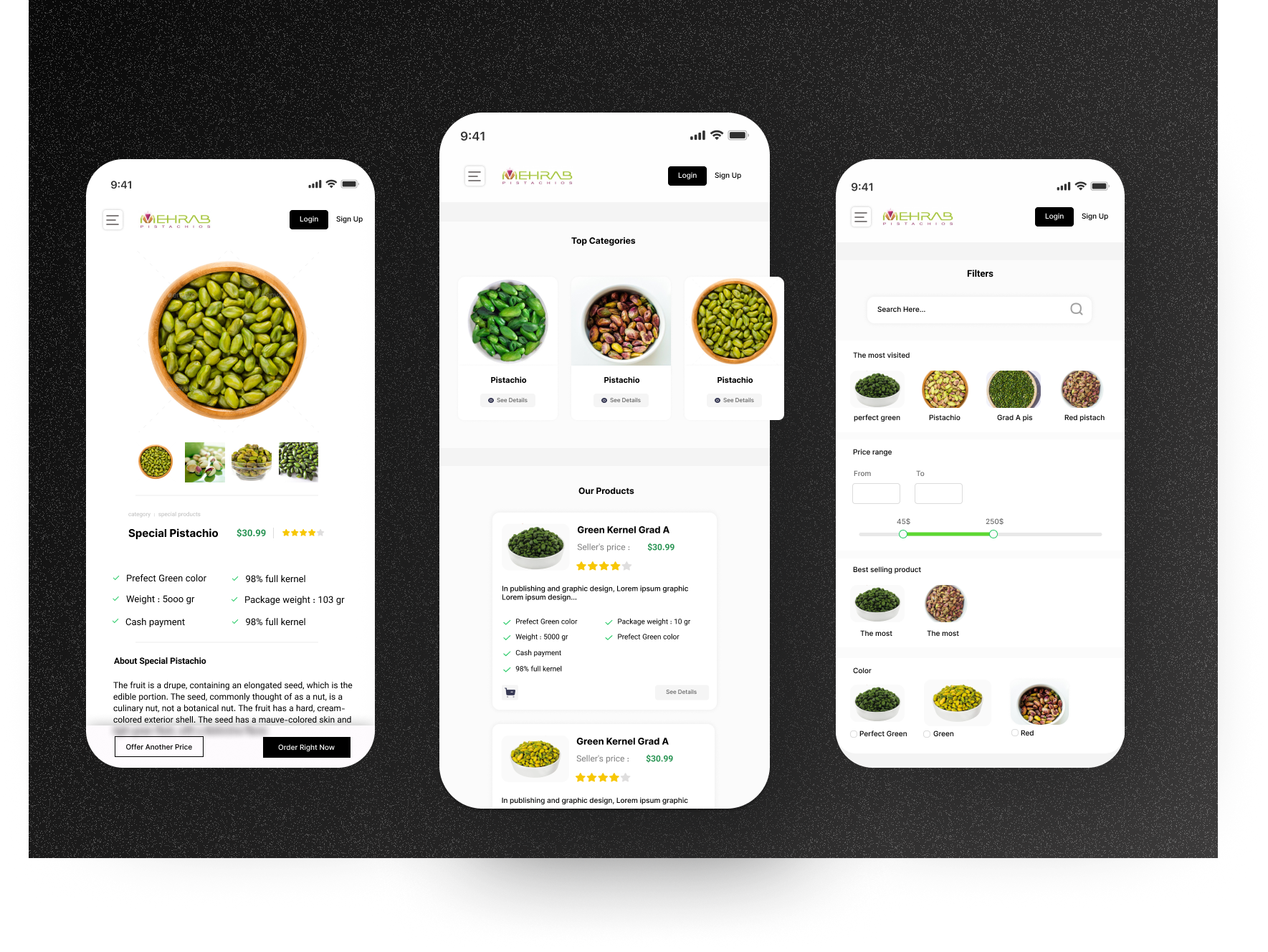 Pistachio App Design app design branding design product ui uidesign uiux