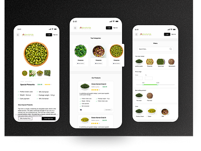 Pistachio App Design app design branding design product ui uidesign uiux