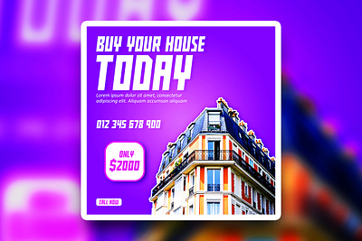 Real estate promotional ads PSD template ads banner branding cover graphic design house real estate sales social media trending ads