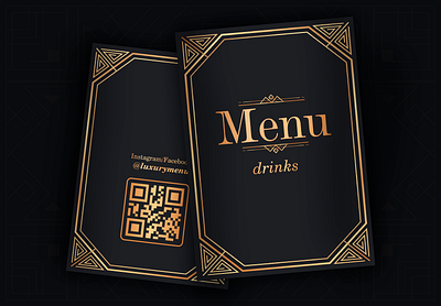 Menu | Art Deco advertising booking branding design graphic design illustration logo vector