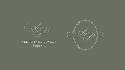 All Things Lovely Paperie Logo Design 2024 design graphic design logo design typography